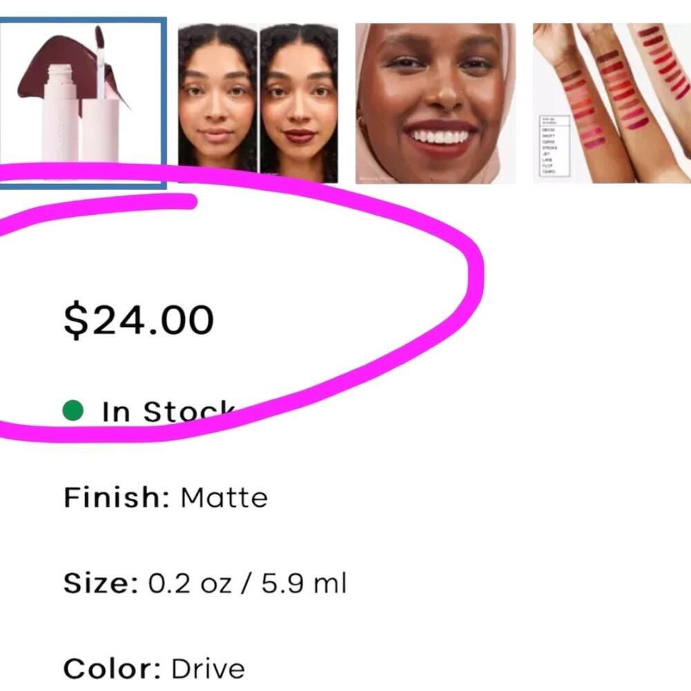 GLOSSIER G Suit Soft Touch Matte Liquid Lip Crème/Lipstick | Drive | NEW!!! - Picture 15 of 15